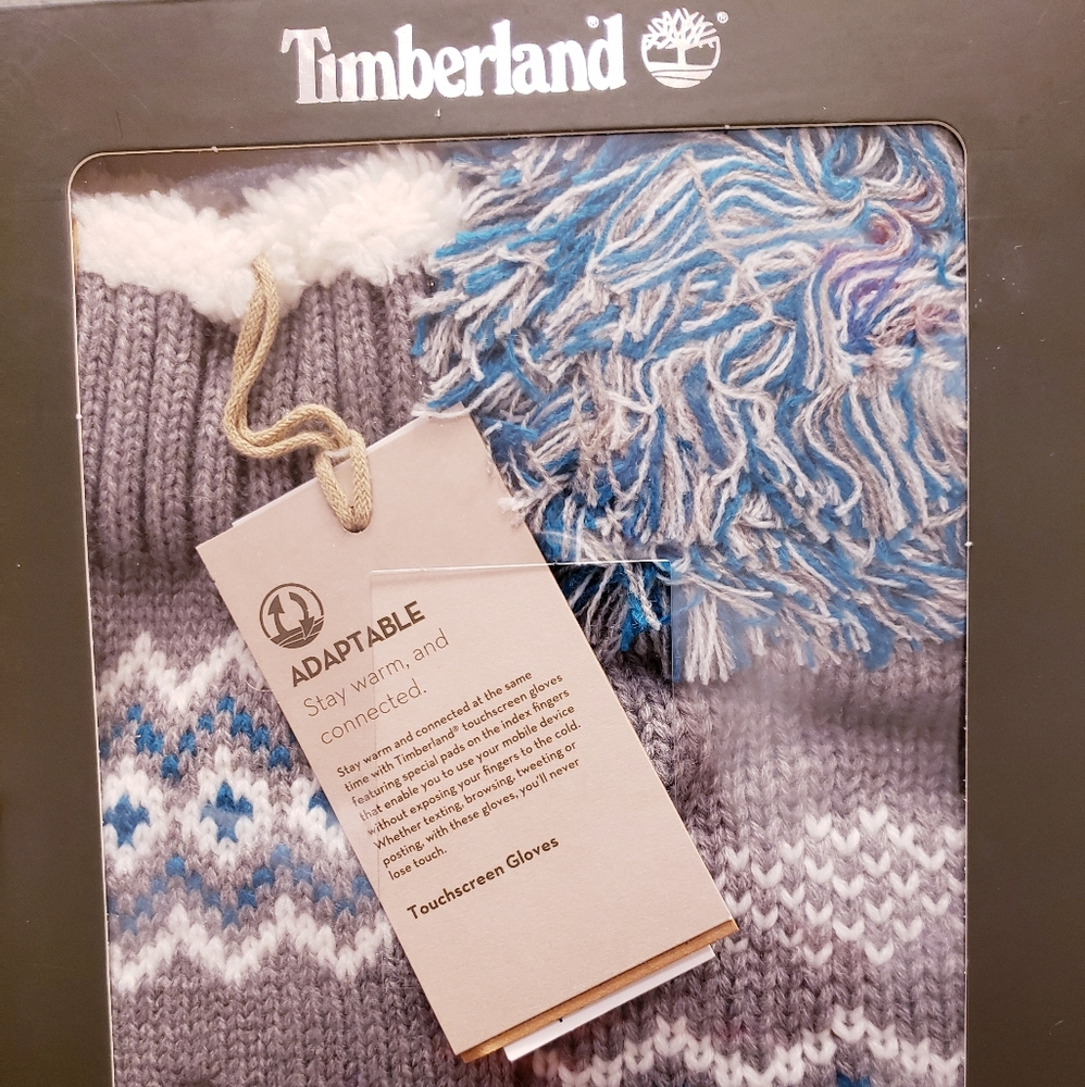 🆕️ Timberland Hat & Touchscreen Glove🧤 Box Set☃️ - Picture 2 of 13